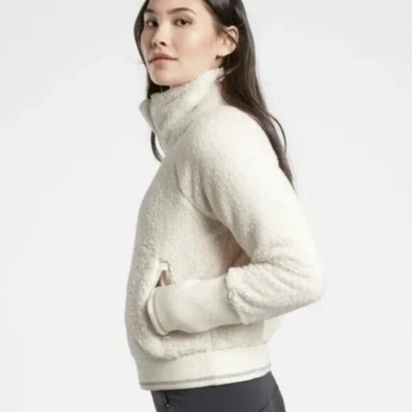 Athlete Tagga Sherpa Jacket in Natural White NWT XL - Picture 2 of 10